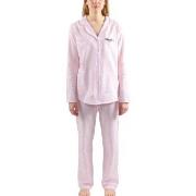 Esprit Calista Flannel Pyjamas Set Vit/Rosa bomull 36 Dam