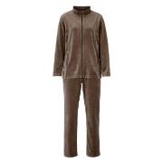 Damella Velour Plain Suit Brun Large Dam