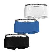Björn Borg Trosor 3P Logo Boxers Shorts Svart/Blå bomull Medium Dam