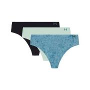 Under Armour Trosor 3P Pure Stretch Invisible Thong Blå/Grön Large Dam