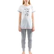 Esprit Anna Pyjamas Set Svart/Vit bomull 38 Dam