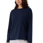 Schiesser Women Mix and Relax Long Sleeved Shirt Mörkblå bomull 36 Dam
