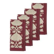 Bungalow - Savannah Servett 45x45 cm 4-pack Rubin