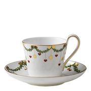 Royal Copenhagen - Star Fluted Christmas Kopp med Fat 27 cl