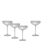 Modern House - Champagneglas med Guldkant 23 cl 4-pack Soft Grey