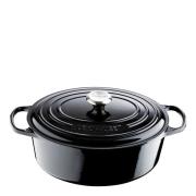 Le Creuset - Signature Gjutjärnsgryta oval 31 cm 6,3 L black blank