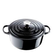 Le Creuset - Signature Gjutjärnsgryta rund 28 cm 6,7 L Svart blank