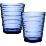 iittala - Aino Aalto Glas 22 cl 2-pack Ultramarinblå