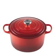 Le Creuset - Signature Gjutjärnsgryta rund 26 cm 6,3 L Cerise