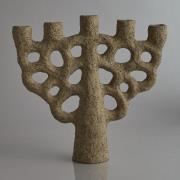 Craft - Emelie Thornadtsson ljusstake i beige stengodslera