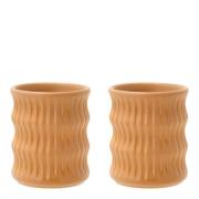 Villa Collection - Styles Mugg räfflat mönster 2-pack 30 cl Amber
