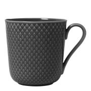 Lyngby Porcelæn - Rhombe Earth mugg med handtag 39 cl slate