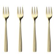 Aida - RAW Cutlery tårtgaffel 4-pack champagne gold