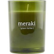 Green Herbal Scented Candle,  Meraki Doftljus