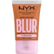 NYX Professional Makeup Bare With Me Blur Tint Foundation Medium Dark ...