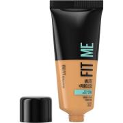 Maybelline Fit Me Matte & Poreless Foundation Golden Caramel 332 - 30 ...