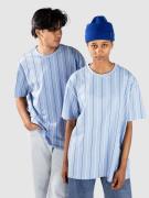 Urban Classics Printed Pinstripe T-Shirt powderblue/white/royal