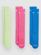 Nike Everyday Plus Cush Crew 3P Socks barely volt/pinksicle/lt