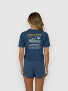 Salty Crew Boat Shop Crop T-Shirt indigo
