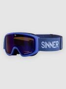 Sinner Duck Mountain Matte Navy Blue Kids Goggle double full blue mirr...