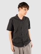 Blue Tomato Striped Linen Skjorta grey leaves