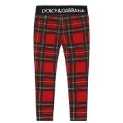 Dolce & Gabbana Rutiga Leggings Röda 12 år