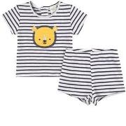 Carrément Beau Baby Lion T-shirt Och Shorts Set Vit 3 mån