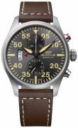 Glycine Herrklocka GL0359 Airpilot Chrono Svart/Läder Ø44 mm