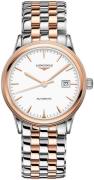 Longines Herrklocka L4.984.3.92.7 Flagship Vit/Roséguldstonat stål