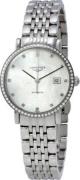 Longines Damklocka L4.310.0.87.6 Elegant Vit/Stål Ø29 mm