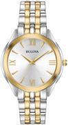 Bulova Damklocka 98L259 Classic Silverfärgad/Gulguldtonat stål Ø32