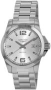 Longines Herrklocka L3.760.4.76.6 Conquest Silverfärgad/Stål Ø43 mm