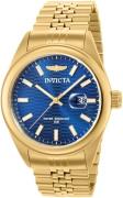 Invicta Herrklocka 38412 Aviator Blå/Gulguldtonat stål Ø43 mm