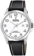 Festina Herrklocka F20025-1 Swiss Made Vit/Läder Ø41 mm