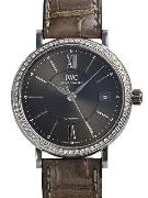 IWC Damklocka IW458104 Portofino Grå/Läder Ø37 mm