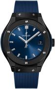 Hublot Damklocka 581.CM.7170.RX Classic Fusion Blå/Gummi Ø33 mm