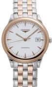 Longines Herrklocka L4.974.3.92.7 Flagship Vit/Roséguldstonat stål