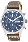 IWC Herrklocka IW377714 Pilots Classic Blå/Läder Ø43 mm