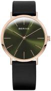 Bering 13436-469 Classic Grön/Läder Ø36 mm