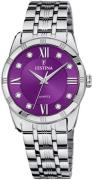 Festina Damklocka F16940-G Mademoiselle Lila/Stål Ø32 mm