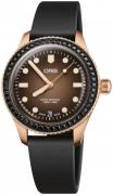 Oris Damklocka 01 733 7747 3986-SET Divers Brun/Läder Ø36 mm