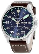 Hamilton Herrklocka H64715545 Blå/Läder Ø46 mm