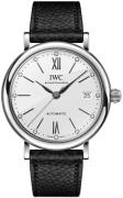 IWC Damklocka IW458610 Portofino Silverfärgad/Läder Ø37 mm