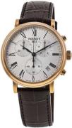 Tissot Herrklocka T122.417.36.033.00 Carson Silverfärgad/Läder Ø41