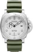 Panerai Herrklocka PAM01226 Submersible Vit/Gummi Ø44 mm