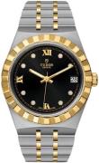 Tudor Damklocka M28403-0005 Royal Svart/18 karat gult guld Ø34 mm