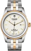 Tudor Damklocka M53003-0065 Glamour Date Vit/Gulguldtonat stål Ø31