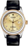 Tudor Damklocka M53003-0041 Glamour Date Gulguldstonad/Läder Ø31 mm