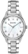 Bulova Damklocka 96P199 Vit/Stål Ø32 mm