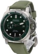 Panerai Herrklocka PAM01287 Submersible Grön/Textil Ø44 mm